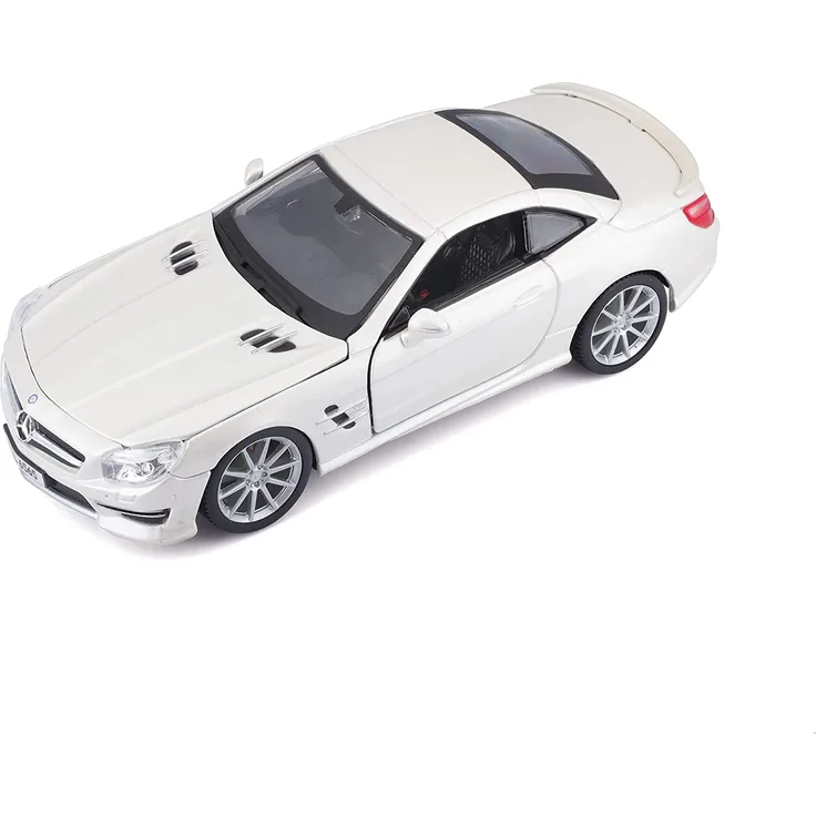 Bauer Spielwaren 18-21066 Mercedes-Benz SL65 AMG Hardtop Modellauto im Maßstab 1:24, Matt Weiß