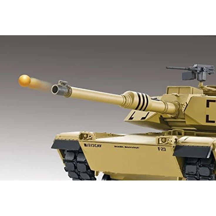 Heng Long RC Panzer M1A2 Abrams, Pro Modell 1:16, Schussfunktion, Rauch, Sound beige – Bild 2