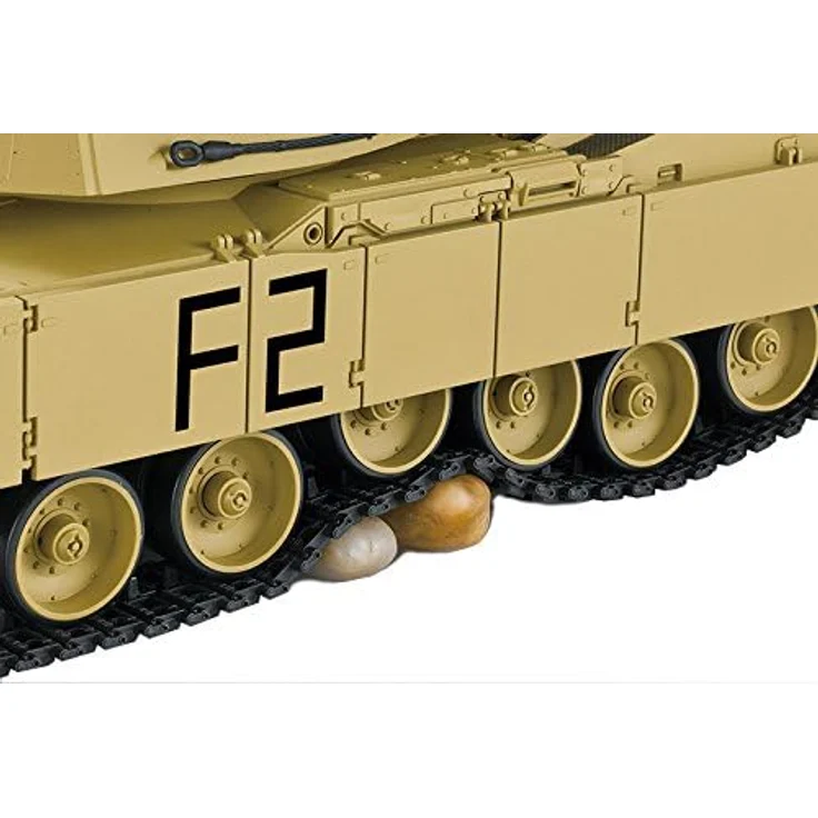 Heng Long RC Panzer M1A2 Abrams, Pro Modell 1:16, Schussfunktion, Rauch, Sound beige – Bild 7