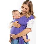 Boba Baby Tragetuch Neugeborene - Purple - Elastisches Babytragetuch und Stilltuch für Unterwegs - Einfach zu binden - Babytrage Neugeborene ab Geburt bis 16kg