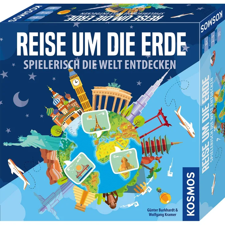 Kosmos 692773 - Reise um die Erde, Spielerisch die Welt entdecken, Geografie-Spiel, ab 8 Jahre