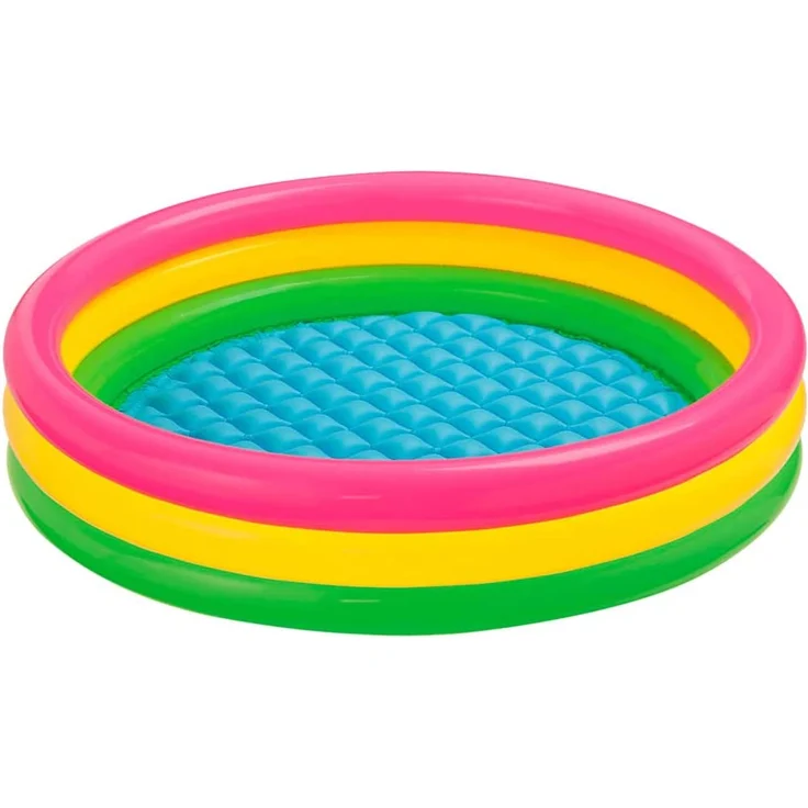 INTEX Sunset Glow Swimming Pool Babypool Planschbecken Regenbogen 114 x 25 cm – Bild 1
