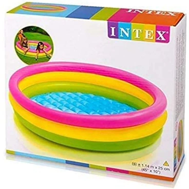 INTEX Sunset Glow Swimming Pool Babypool Planschbecken Regenbogen 114 x 25 cm – Bild 11