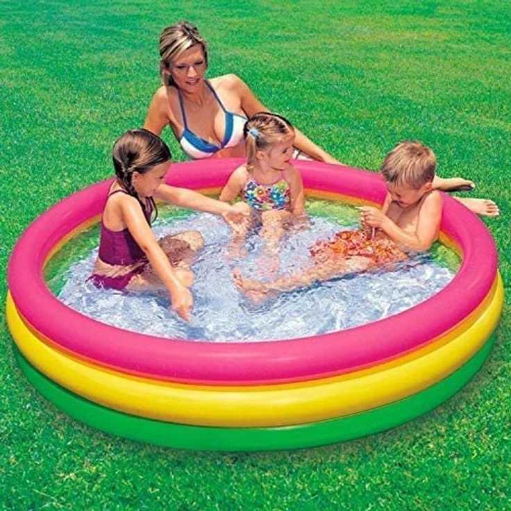 INTEX Sunset Glow Swimming Pool Babypool Planschbecken Regenbogen 114 x 25 cm – Bild 10