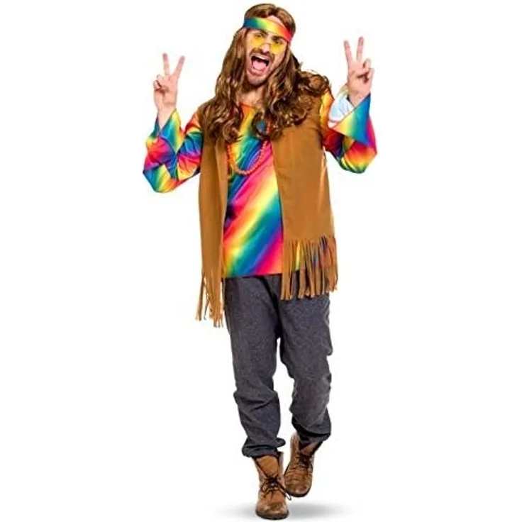 Folat 63382 Hippie-Outfit Männer-Größe M-L