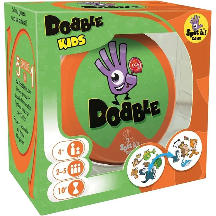 Asmodee Dobble Kids, Familienspiel, Reaktionsspiel, Deutsch