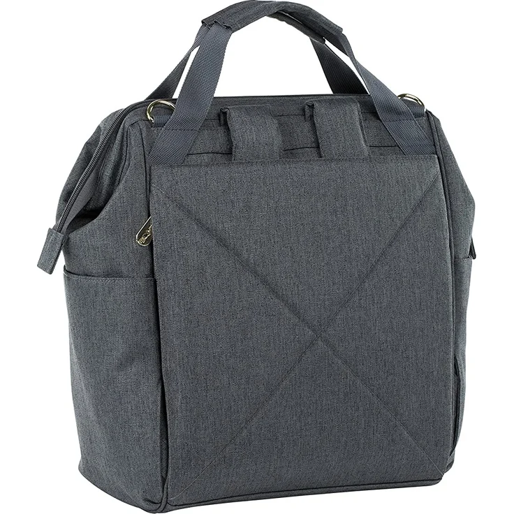 LÄSSIG Baby Wickelrucksack Wickeltasche inkl. Wickelzubehör nachhaltig produziert/Goldie Backpack, anthrazit – Bild 6