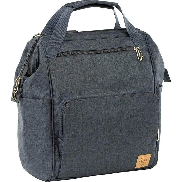 LÄSSIG Baby Wickelrucksack Wickeltasche inkl. Wickelzubehör nachhaltig produziert/Goldie Backpack, anthrazit – Bild 2