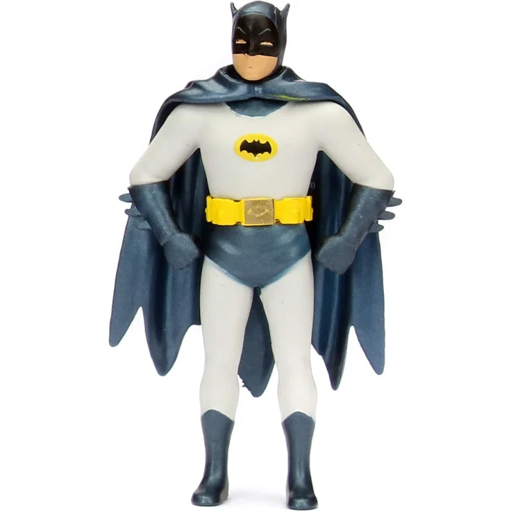 Jada Toys 253215001 Batmóvil coche Metal Serie TV Con Figura 1:24 1966 Classic Batmobil, Auto, Spielzeugauto aus Die-cast, öffnende Türen, inkl. Batman cast & Robin Figur, schwarz – Bild 6