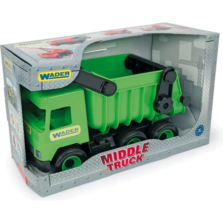 Tigres 32101 Middle Truck Tip-Lorry in Cardboard Box Color-Green One Size