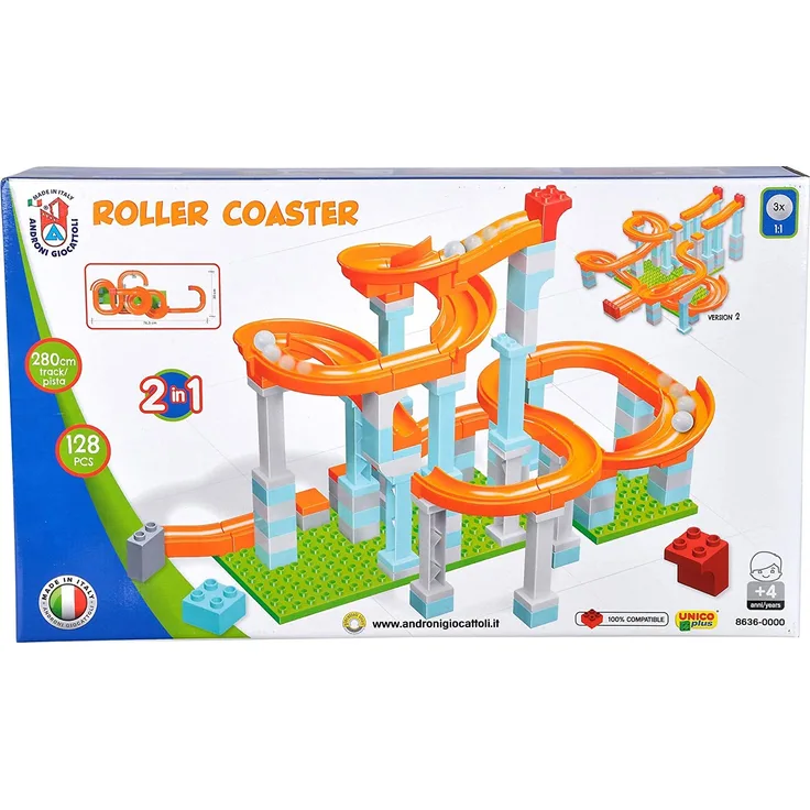 Simba 104114487 - Androni Kugelbahn, Roller Coaster, 128 Teile