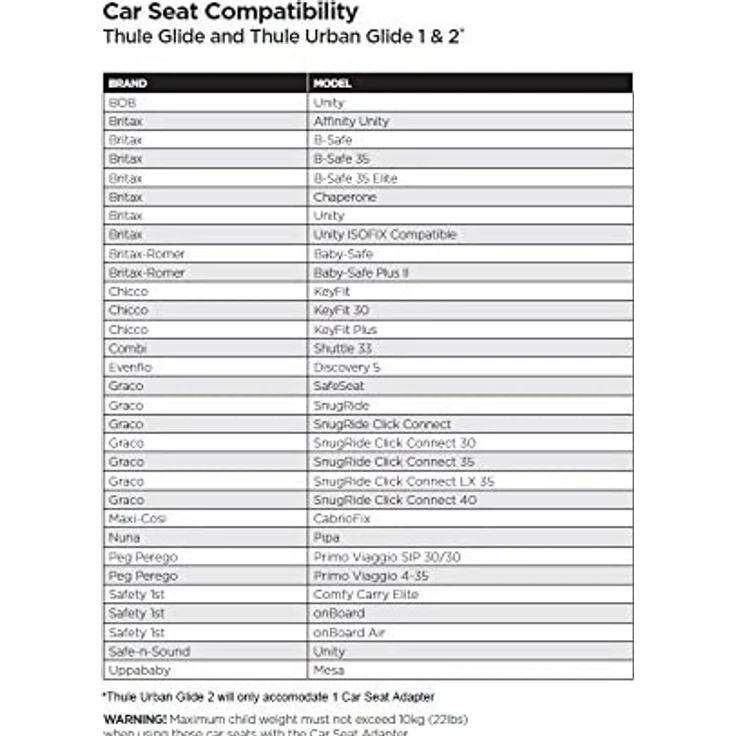 Thule Unisex – Babys Urban Glide 1 Adapter Autositz, Silber, 1 – Bild 3
