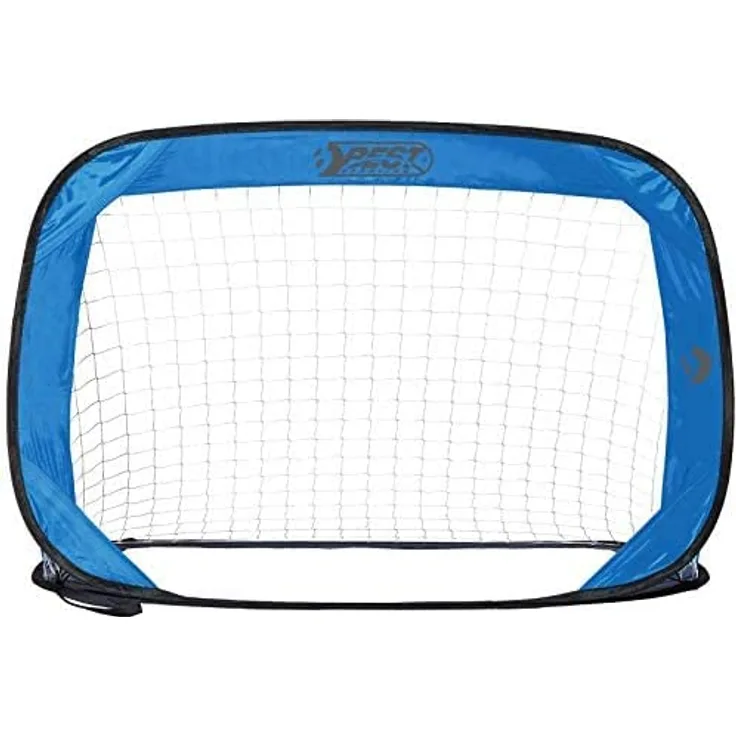 Best Sporting Pop up Fußballtor für Kinder, 1 x Fußballtor blau mit Tragetasche und Heringen