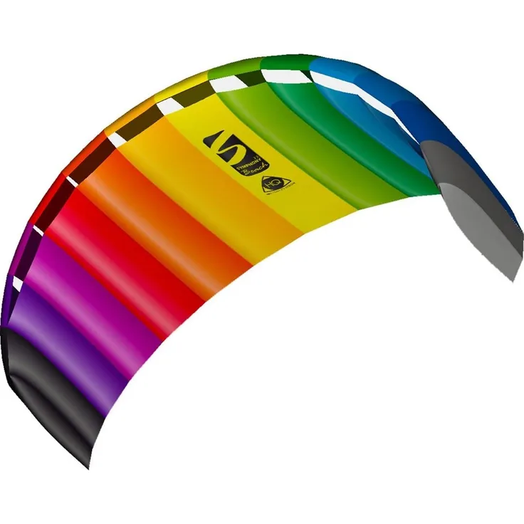 HQ 11768450 - Symphony Beach III 2.2 Rainbow, Zweileiner Lenkmatten, ab 14 Jahren, 73x220cm, inkl. 100 kp Dyneemaschnüre 2x25m auf Winder mit Schlaufen, 2-6 Beaufort