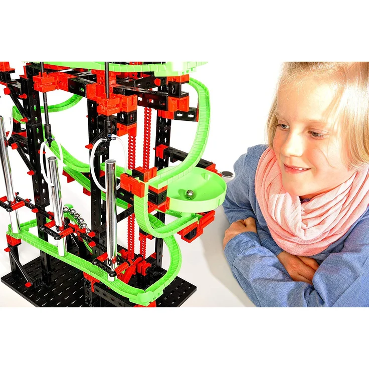 fischertechnik 533872 Kugelbahn Dynamic M mit Kettenaufzug und Klangrohren - für Kinder ab 7 Jahren - 4 spannende Kugelbahn-Modelle – Bild 8