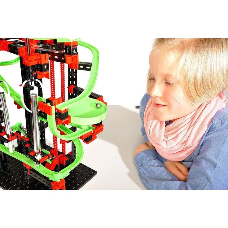 fischertechnik 533872 Kugelbahn Dynamic M mit Kettenaufzug und Klangrohren - für Kinder ab 7 Jahren - 4 spannende Kugelbahn-Modelle – Bild 13