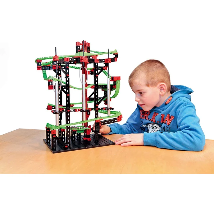 fischertechnik 533872 Kugelbahn Dynamic M mit Kettenaufzug und Klangrohren - für Kinder ab 7 Jahren - 4 spannende Kugelbahn-Modelle – Bild 4
