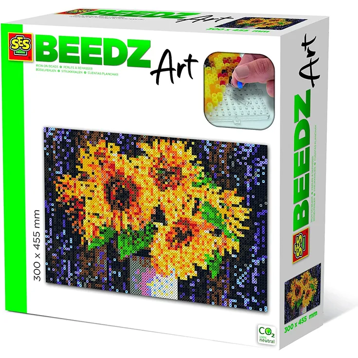 SES Kreatives Bügelperlenset - Sonnenblumen