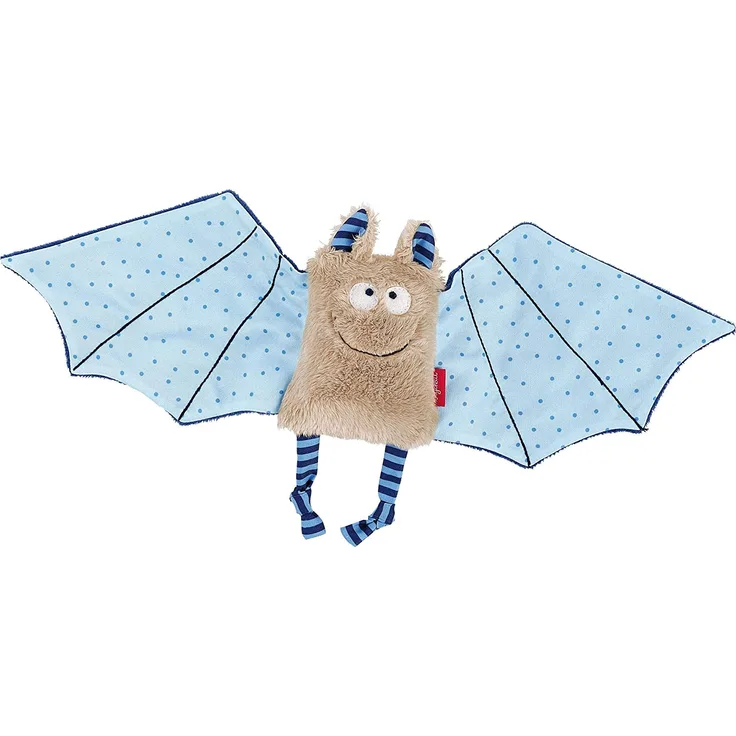 sigikid, Mädchen und Jungen, Schnuffeltuch Fledermaus, Baby bite me, Blau/Grau, 41099