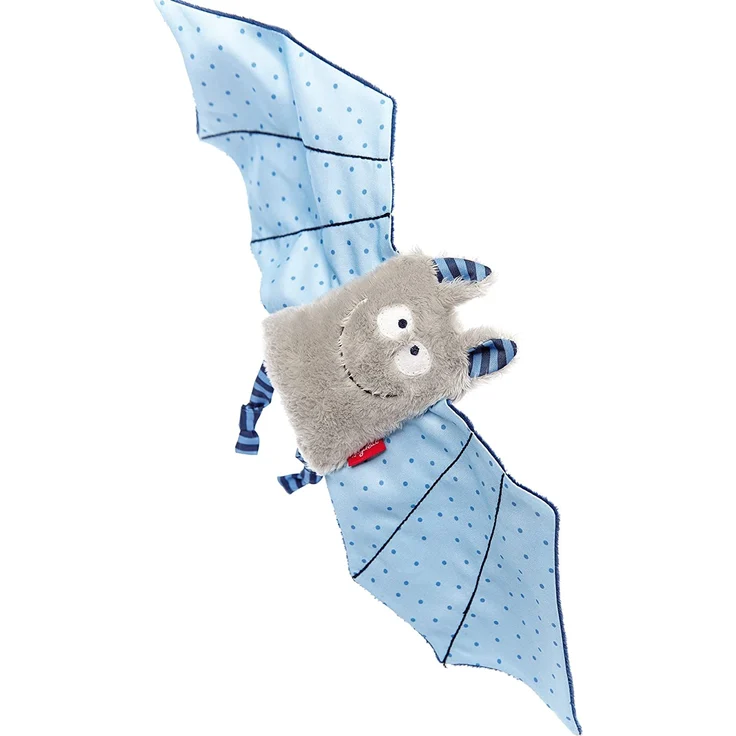 sigikid, Mädchen und Jungen, Schnuffeltuch Fledermaus, Baby bite me, Blau/Grau, 41099 – Bild 3