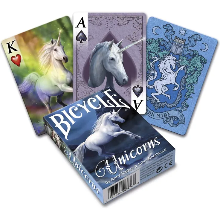 Fournier 1042740 Unicorns, by Anne Stokes Fantasy Poker Kartendeck für Sammler, Mehrfarbig