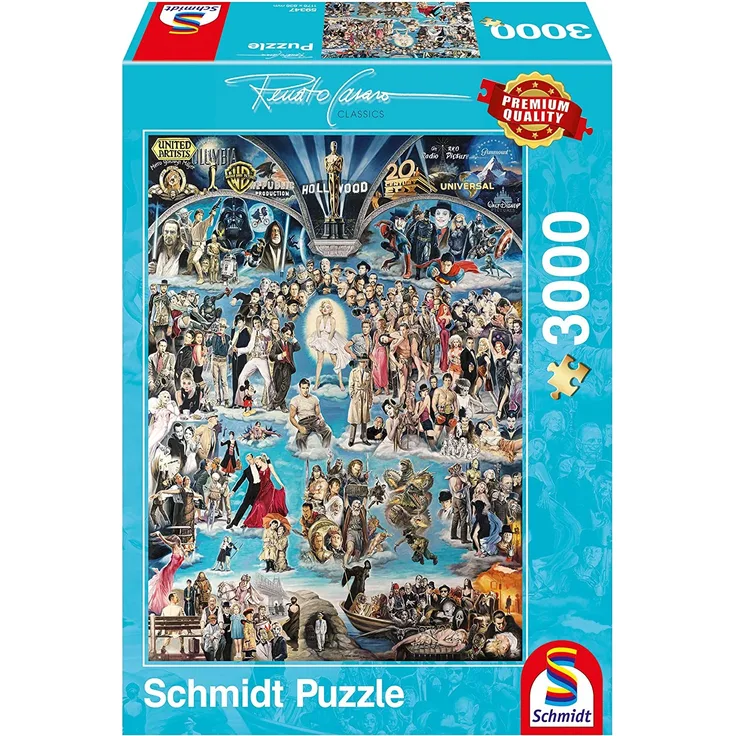 Schmidt Spiele Puzzle 59347 59347-Hollywood XXL, Renato Casaro, 3.000 Teile, bunt