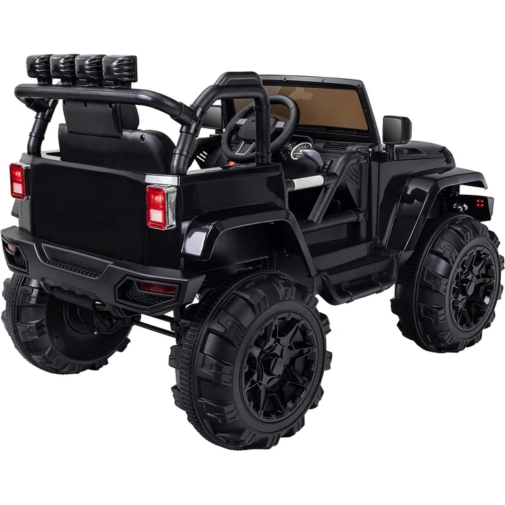 Kinder Elektro Auto Jeep Kinderauto Elektrofahrzeug Kinderfahrzeug Spielzeug (Schwarz) – Bild 5