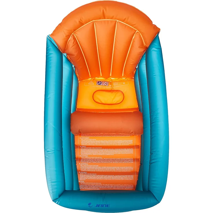 Aufblasbare Babybadewanne mit 3 Positionen, 30 Liter, Geeignet ab der Geburt, wächst mit durch die 3 Positionen, mit Mittelteil und Kopfstütze. – Bild 3
