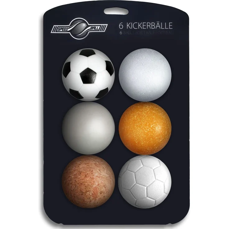 GOODS+GADGETS 6X Stück Speedball Profi Kickerbälle für Tischfussball Tischkicker Kicker-Ball Set Auswahl Verschiedene Sorten (Kork, PE, PU, ABS) 35mm (6er Set) – Bild 8