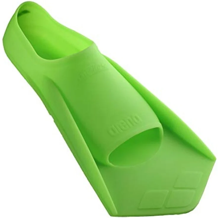 arena Unisex Wettkampf Trainingsflossen Kurzflossen Powerfin zur Verbesserung der Beintechnik, Acid Lime-Black (65), 33-34 – Bild 1