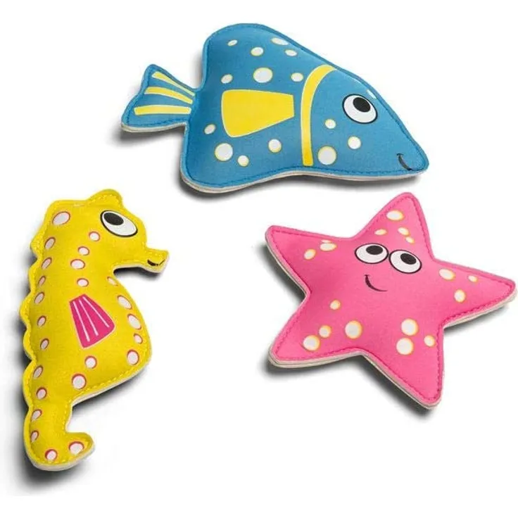 BS Toys Auftauchtiere - Wasserspielzeug für Kinder - bunte Unterwasserspielzeuge - Mit Sand gefüllte Strandtiere aus Neopren - Geeignet für Kinder ab 6 Jahren - 24 × 4 × 31. 5 cm