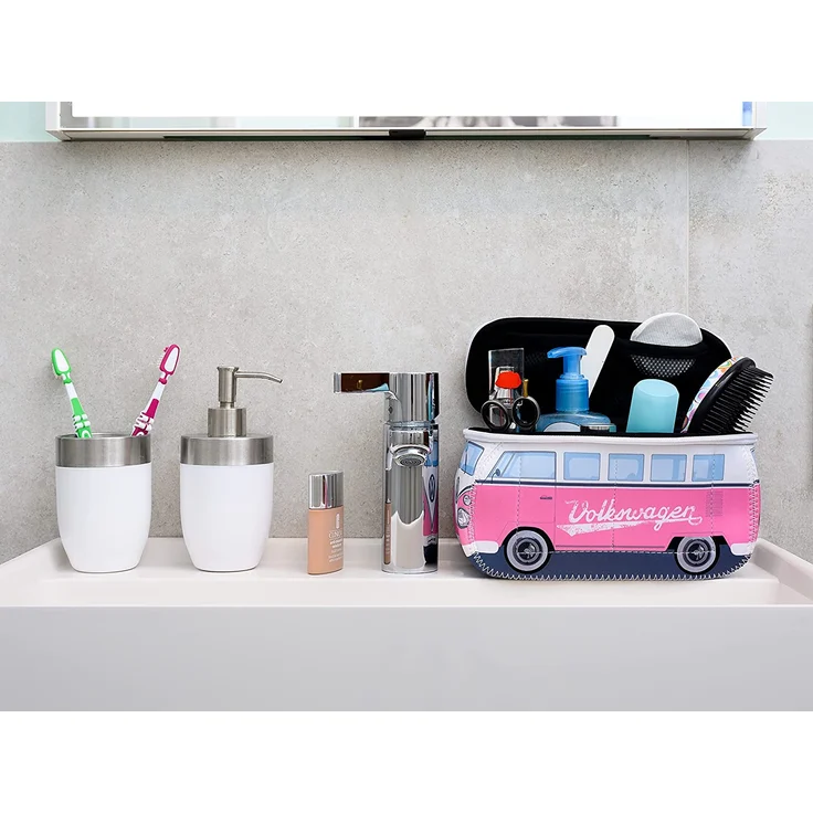 VW Bulli T1 3D Neopren Mäppchen pink – Bild 6