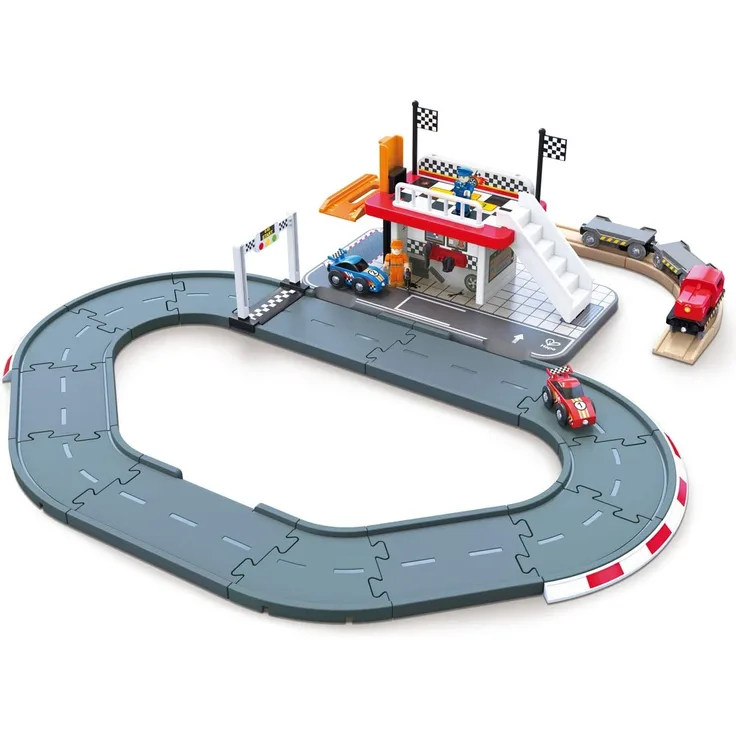 Hape E3734 Rennstrecken-Station, Eisenbahn, Mehrfarbig