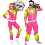 Widmann 98811 - Erwachsenenkostüm, 80er Jahre Trainingsanzug, Jacke und Hose, angenehmer Tragekomfort, Assi Anzug, Proll Anzug, Retro Style, verschiedene Größen, Bad Taste Party, 80ties, Karneval