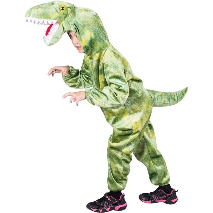 Dino-Kostüm T-Rex F122 Gr. 98-104, Kind-er Tyrannosaurus Saurier Dinosaurier-Kostüme Drache-n Fasching-s Karneval-s Geburtstags-Geschenk