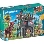 PLAYMOBIL Dinos 9429 Basecamp mit T-Rex und Lichteffekten, Ab 4 Jahren