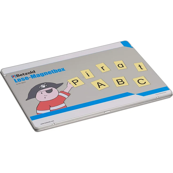 Betzold 86570 - Lese-Magnetbox mit 213 Buchstaben-Blöcken - Lernspielzeug Lesen Lernen Lesebox Deutsch-Unterricht Kinder Grundschule – Bild 2