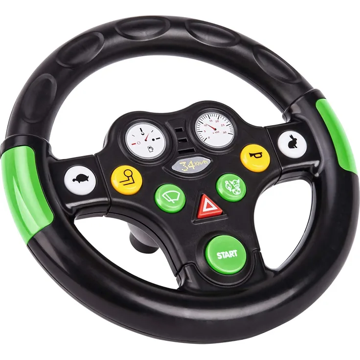 BIG Traktor Sound Wheel Lenkrad mit verschiedenen Traktor Sounds, für Bobby Cars ab dem Baujahr 2010, sowie für BIG Traktoren, Spielzeuglenkrad für Kinder ab 1 Jahr