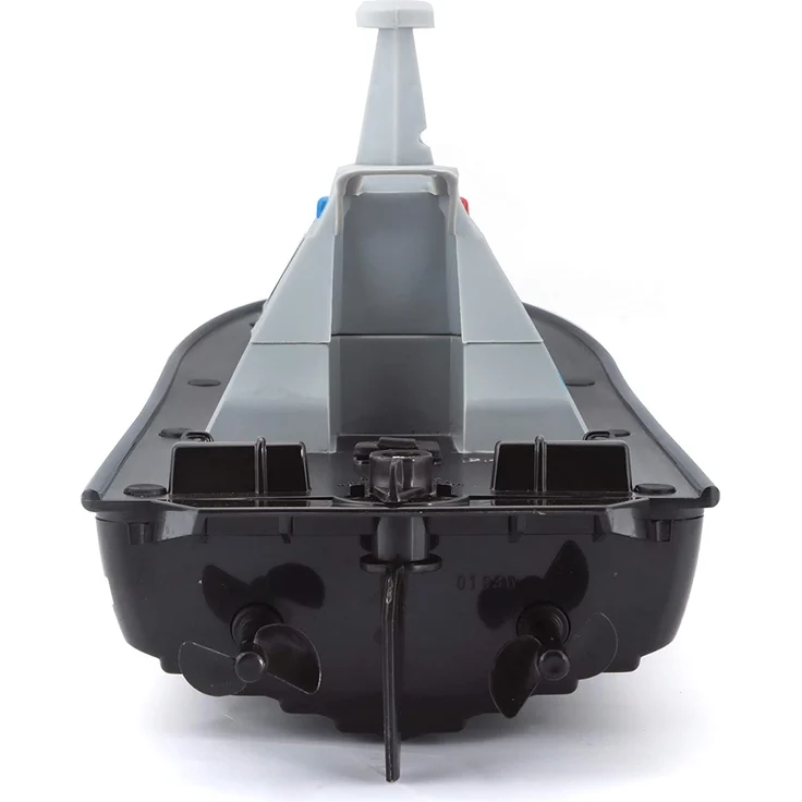 Maisto Tech R/C Polizeiboot: Ferngesteuertes Spielzeugboot im Polizei-Look, 35 Meter Reichweite, Akku mit USB-Ladefunktion, 34 cm, schwarz (582196) – Bild 3