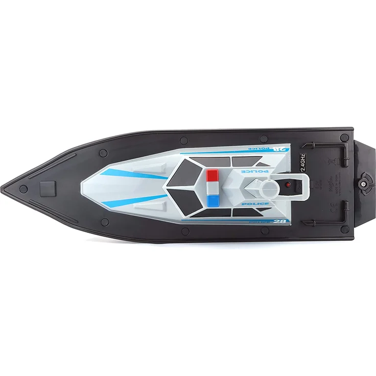 Maisto Tech R/C Polizeiboot: Ferngesteuertes Spielzeugboot im Polizei-Look, 35 Meter Reichweite, Akku mit USB-Ladefunktion, 34 cm, schwarz (582196) – Bild 12