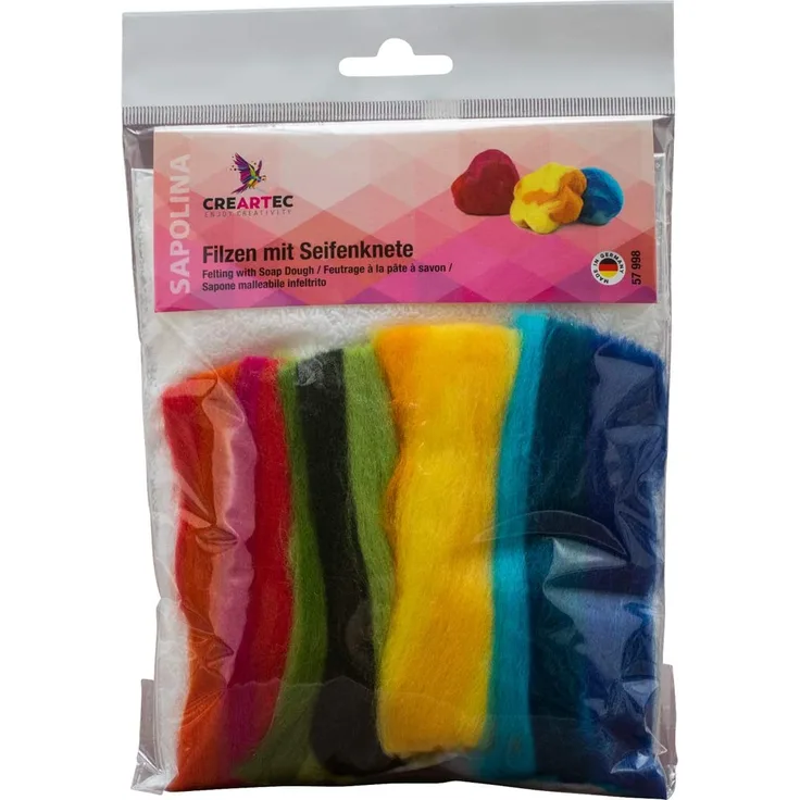 CREARTEC - Filzen mit Seifenkneten - zum filzen perfekter Seifen - Made in Germany