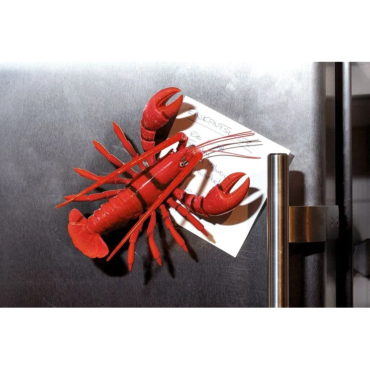 Moses Wackelmagnet Hummer | Deko Magnet für die Küche, Metall, Rot, 12.5 x 9 x 3.5 cm – Bild 2