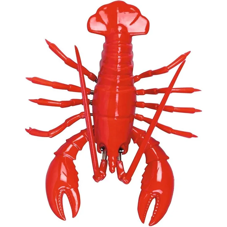Moses Wackelmagnet Hummer | Deko Magnet für die Küche, Metall, Rot, 12.5 x 9 x 3.5 cm
