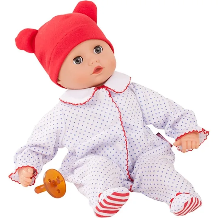 Götz 1820529 Muffin Boy - Junge Puppe - 33 cm große Babypuppe mit blauen Schlafaugen und ohne Haare - 4-teiliges Set - Weichkörperpuppe ab 18 Monaten