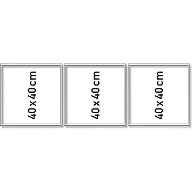 Schipper 605270766 Malen nach Zahlen, Alurahmen Triptychon, 120 x 40 cm, silber matt ohne Glas für Ihr Kunstwerk, einfache Selbstmontage – Bild 1