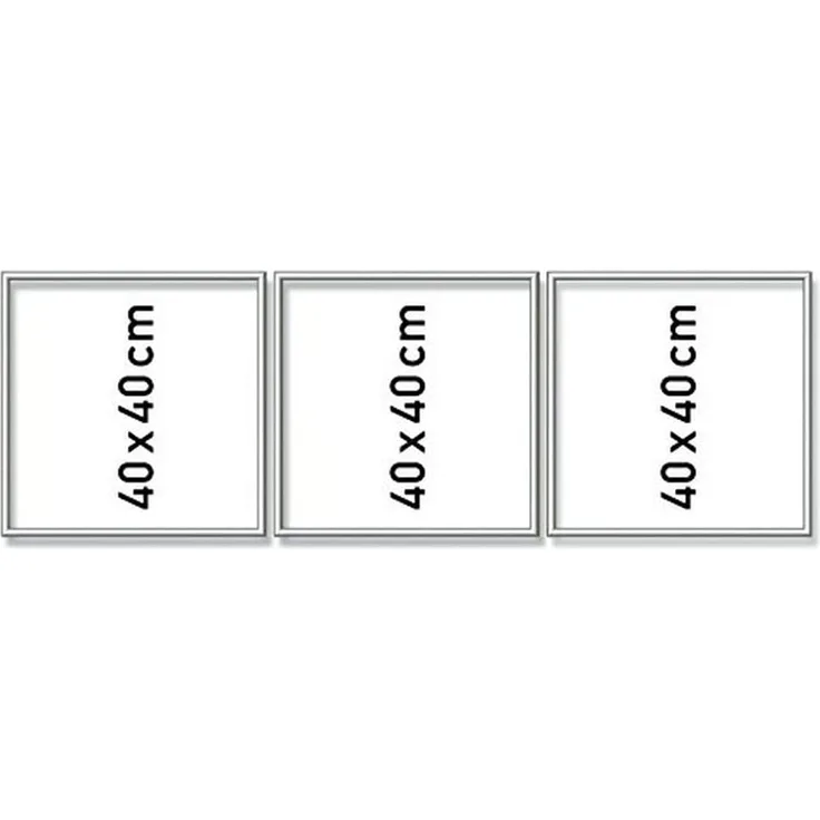 Schipper 605270766 Malen nach Zahlen, Alurahmen Triptychon, 120 x 40 cm, silber matt ohne Glas für Ihr Kunstwerk, einfache Selbstmontage