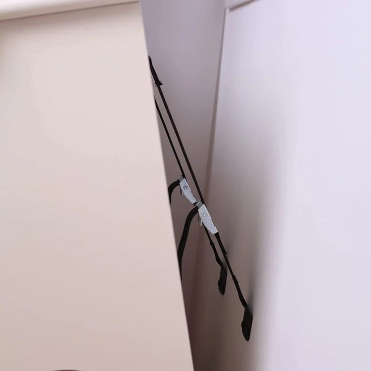 Kippsicherung für TV und Schränke, 2er Set, zum Schrauben, einfach zu aktivieren/deaktivieren, für Kleinkinder und Haustiere, Kippschutz für Fernseher – Bild 9