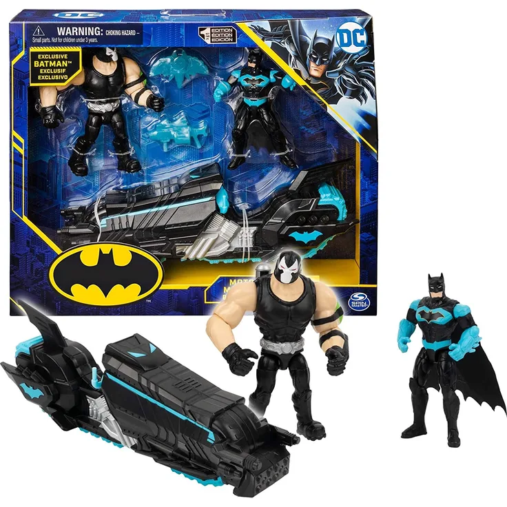 Batman Batcycle w/2 10 cm figures