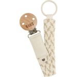 BIBS Pacifier Clip. Schnullerkette. Bio-Baumwolle. Dänisches Design. 100 % Bio-Baumwolle, 0-36 Monate (1er Pack), Ivory / Vanilla