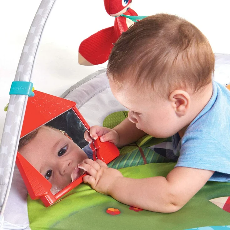 Tiny Love Dynamic Gymini Meadow Days Spieldecke, Baby-Krabbeldecke mit Spielzeug-Rekorder, sowie Musik- und Lichteffekten, geeignet ab der Geburt, 100 x 90 cm, mehrfarbig – Bild 3